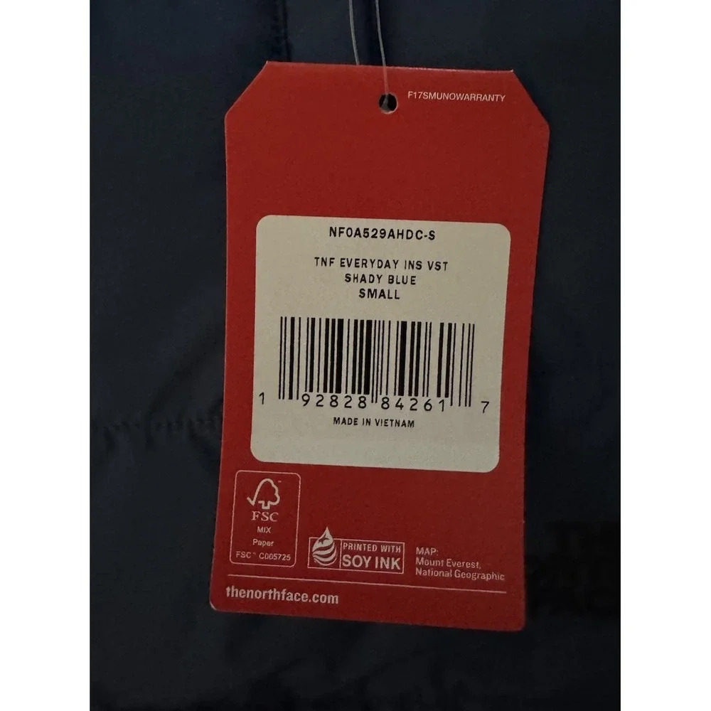 The North Face 🤑Everyday 🔥Insulated Vest Blue &Black Full Zip NWT $140‎ Sz -S